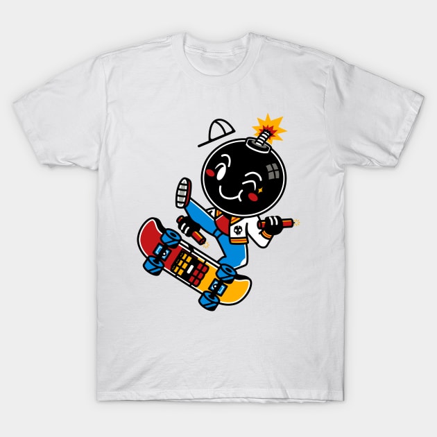 Bomber Skater T-Shirt by skidr